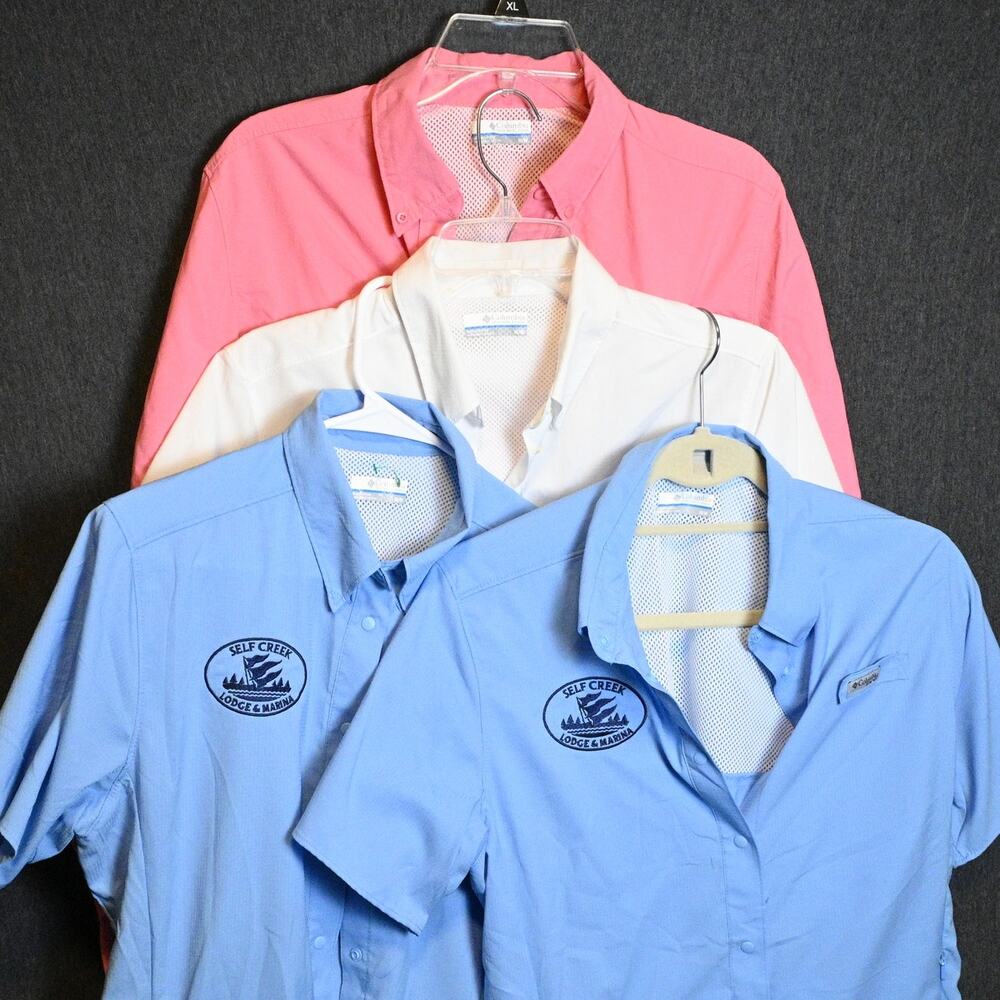 Lot of 4 Columbia PFG Women's M Vented Fishing Shirts